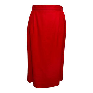 Pendleton - Women’s- Size 12 - Red - 100% Virgin Wool Skirt - Made in the USA -
